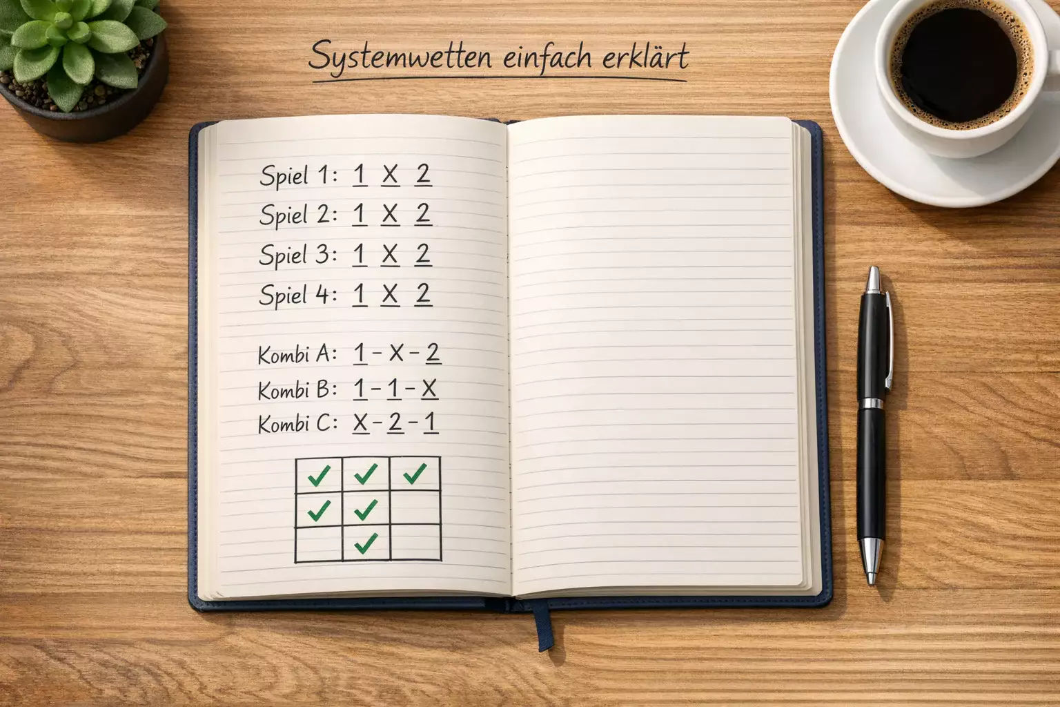 Person analysiert handschriftliche Notizen zu Fußballwetten – symbolisch für Systemwetten