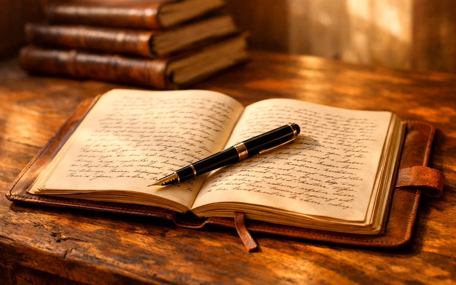 Aufgeschlagenes Notizbuch mit handschriftlichen Einträgen